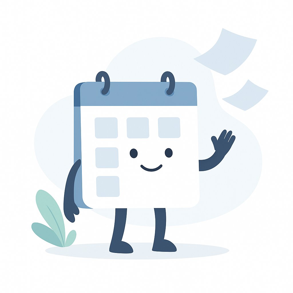 Friendly calendar illustration